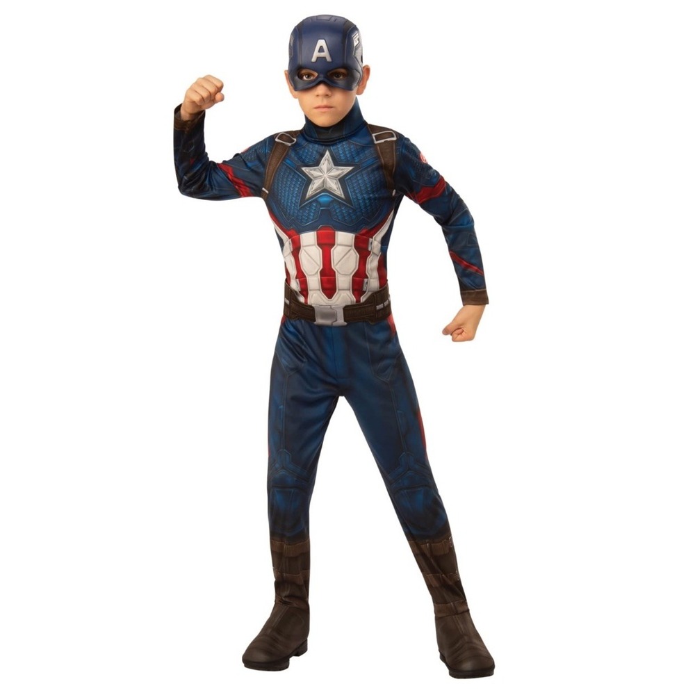 Captain America Marvel Avengers Child Boy's Halloween Costume M (8/10) 5-7Yr NEW